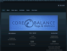 Tablet Screenshot of corebalanceinc.com